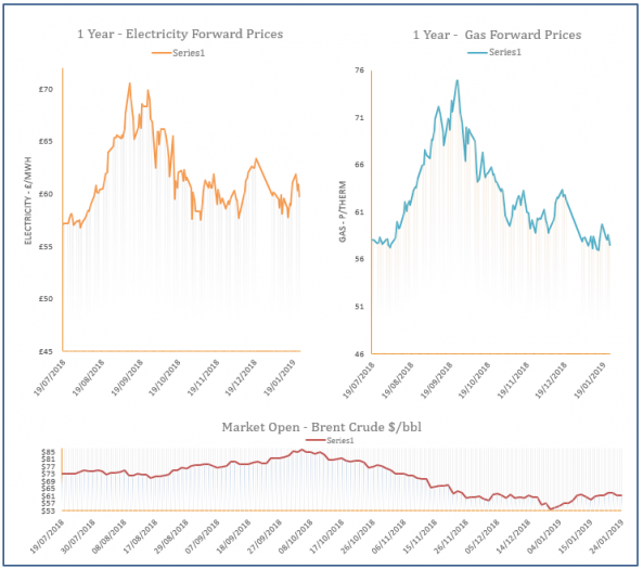 energy price graph - 24-01-2019