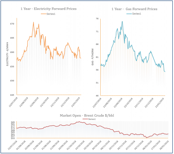 energy price graph - 28-01-2019