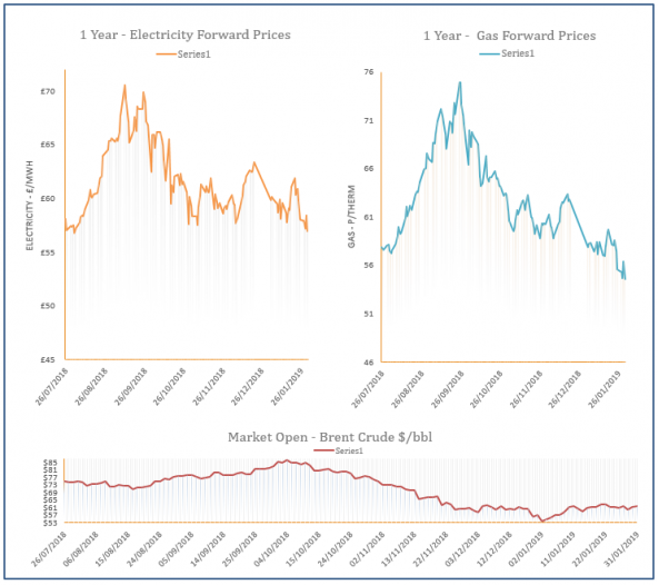 energy price graph - 31-01-2019