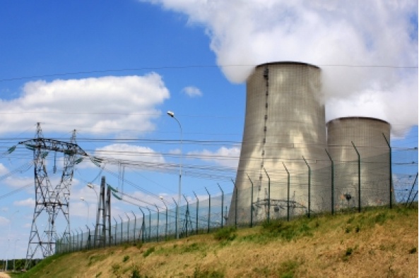 nuclear power plant and pylon
